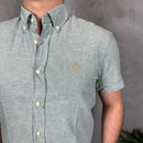 Camisa Social Manga Curta Polo Ralph Lauren - Verde - Linho