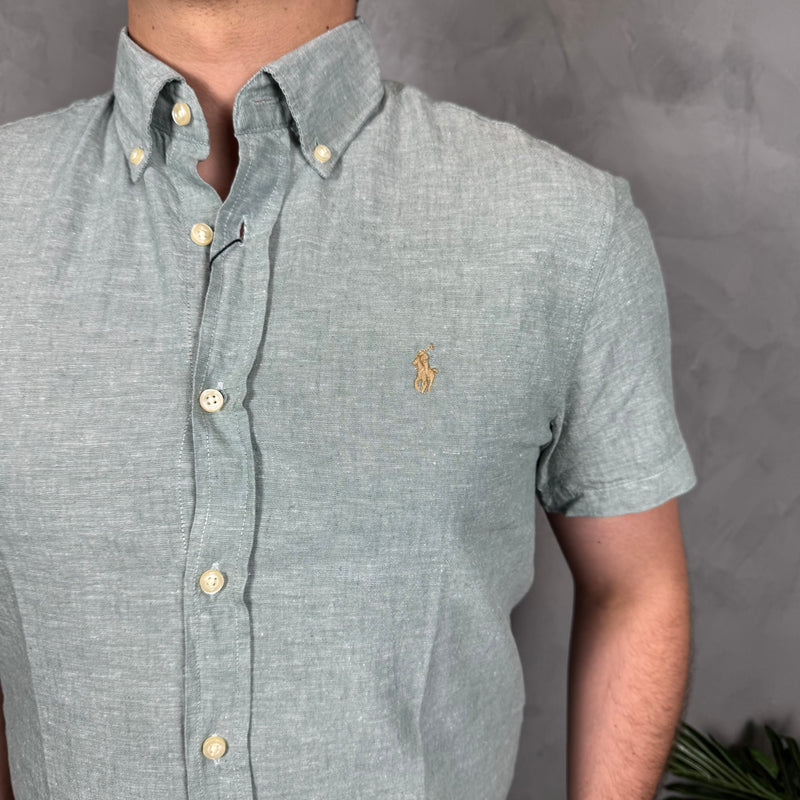 Camisa Social Manga Curta Polo Ralph Lauren - Verde - Linho