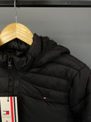 Jaqueta Puffer  Peluciada Tommy Hilfiger - Preta