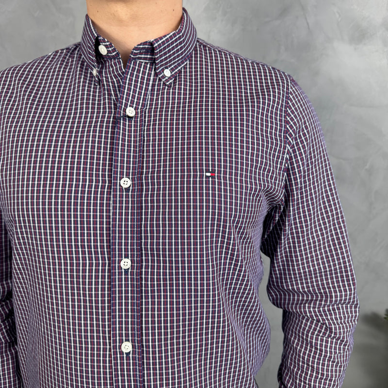 Camisa Social Tommy Hilfiger Oxford - Xadrez BR/RX
