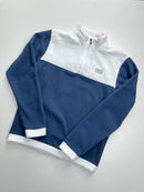 Fleece Ziper Interrompido Enzo Milano Off-White/Azul
