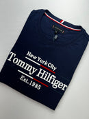 Camiseta Tommy Hilfiger - Azul Marinho - Seda Pima