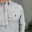 Camisa Social Polo Ralph Lauren Oxford - Xadrez Br/Vm