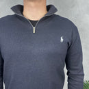 Suéter Polo Ralph Lauren Importado Meio Zíper - Azul Marinho
