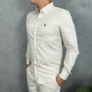 Camisa Social Polo Ralph Lauren Oxford - Caqui