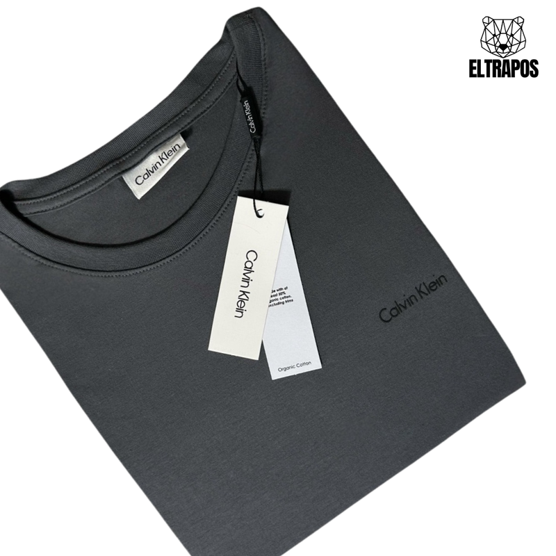 Camiseta Calvin Klein  - Cinza - Seda Pima