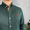 Camisa Social Polo Ralph Lauren Oxford - Verde