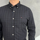 Camisa Social Tommy Hilfiger Oxford - Xadrez Pr/Az