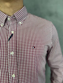 Camisa Social Tommy Hilfiger Oxford - Xadrez Rosa