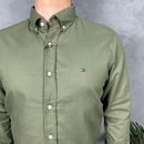 Camisa Social Tommy Hilfiger Oxford - Verde