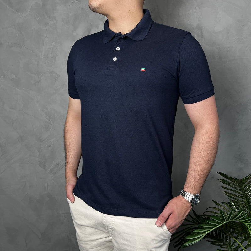 Camisa Gola Polo Enzo Milano - Azul Marinho