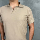 Gola Polo Zara Texturizada - Marrom Claro