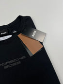 Camiseta Porsche x Boss - Algodão Egípcio - Preta