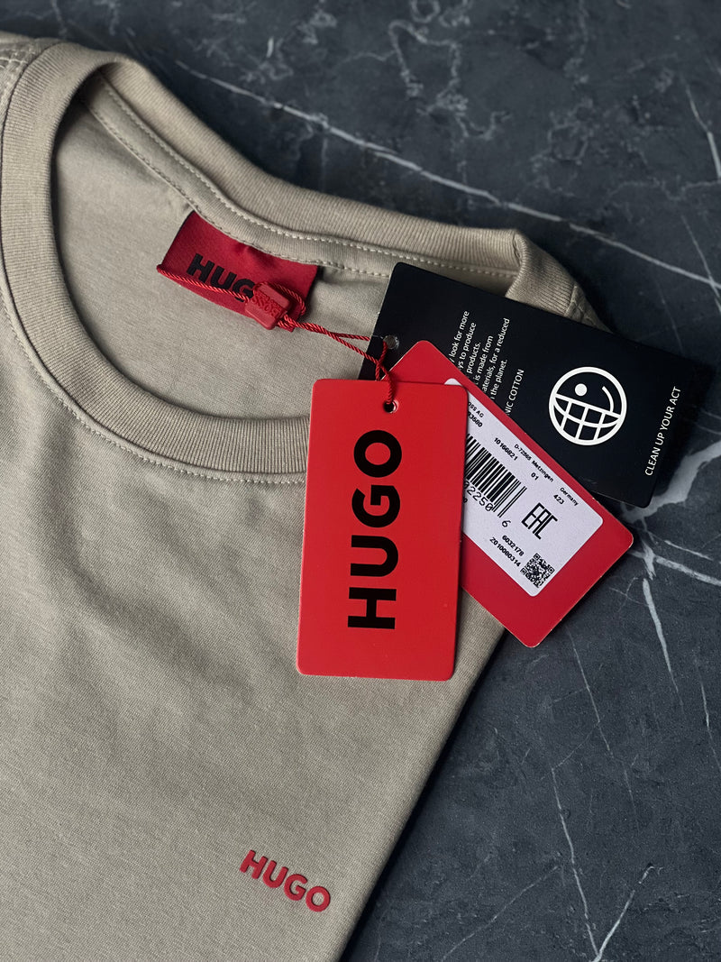 Camiseta Hugo Boss - Caqui - Seda Pima