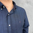 Camisa Social Tommy Hilfiger Oxford - Xadrez Azul