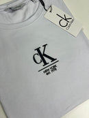 Camiseta Calvin Klein - Branca Militar - Algodão Egípcio