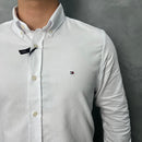 Camisa Social Tommy Hilfiger Oxford - Branca