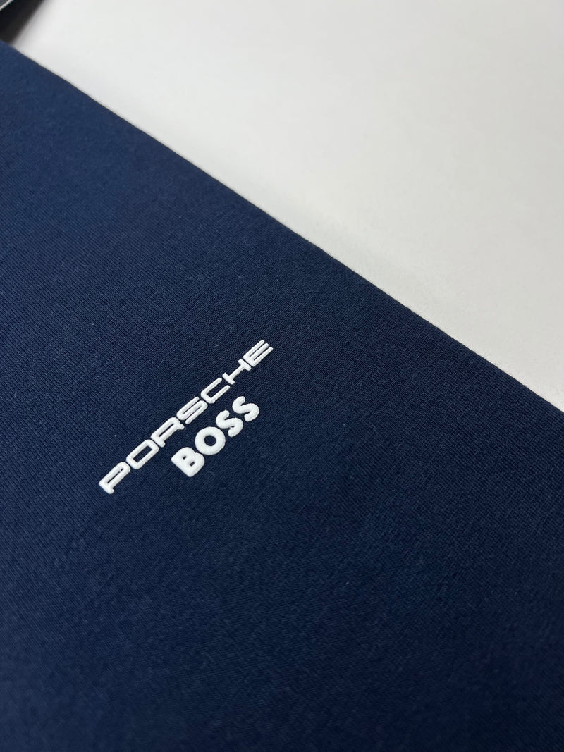 Camiseta Porsche x Boss - Azul Marinho - Seda Pima
