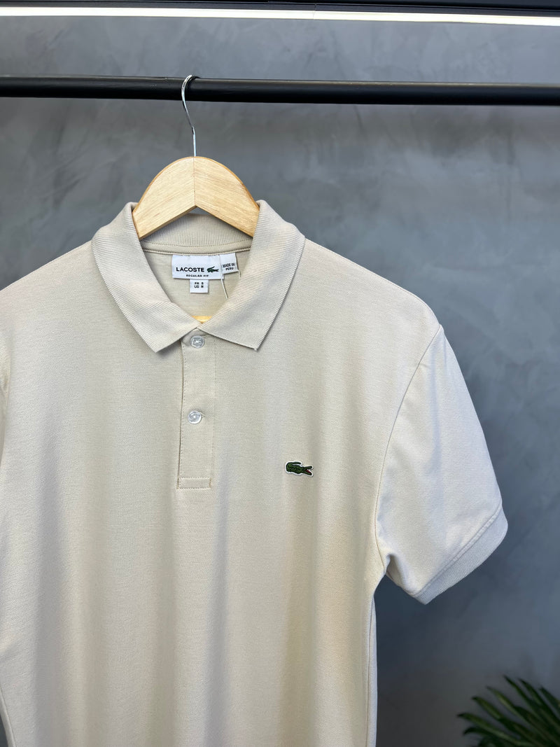 Camisa Gola Polo Lacoste - Off White