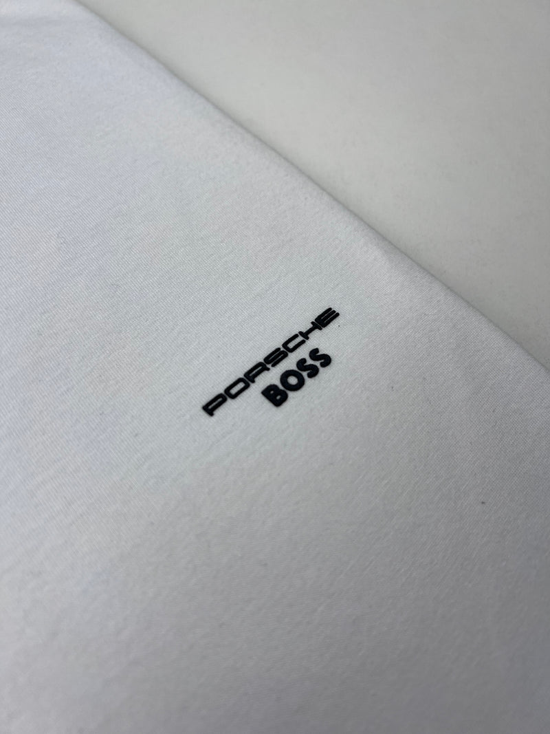 Camiseta Porsche x Boss - Branca - Seda Pima