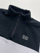Fleece Ziper Interrompido Enzo Milano Preto/Grafite