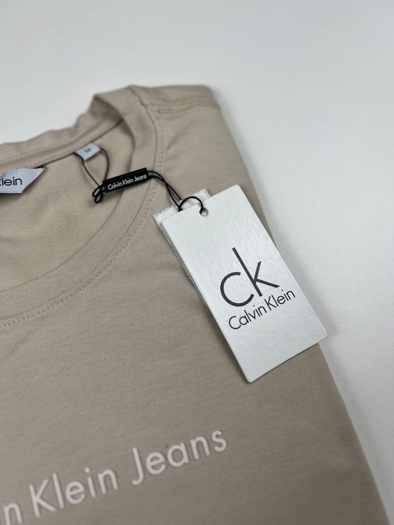 Camiseta Calvin Klein - Bege - Algodão Egípcio