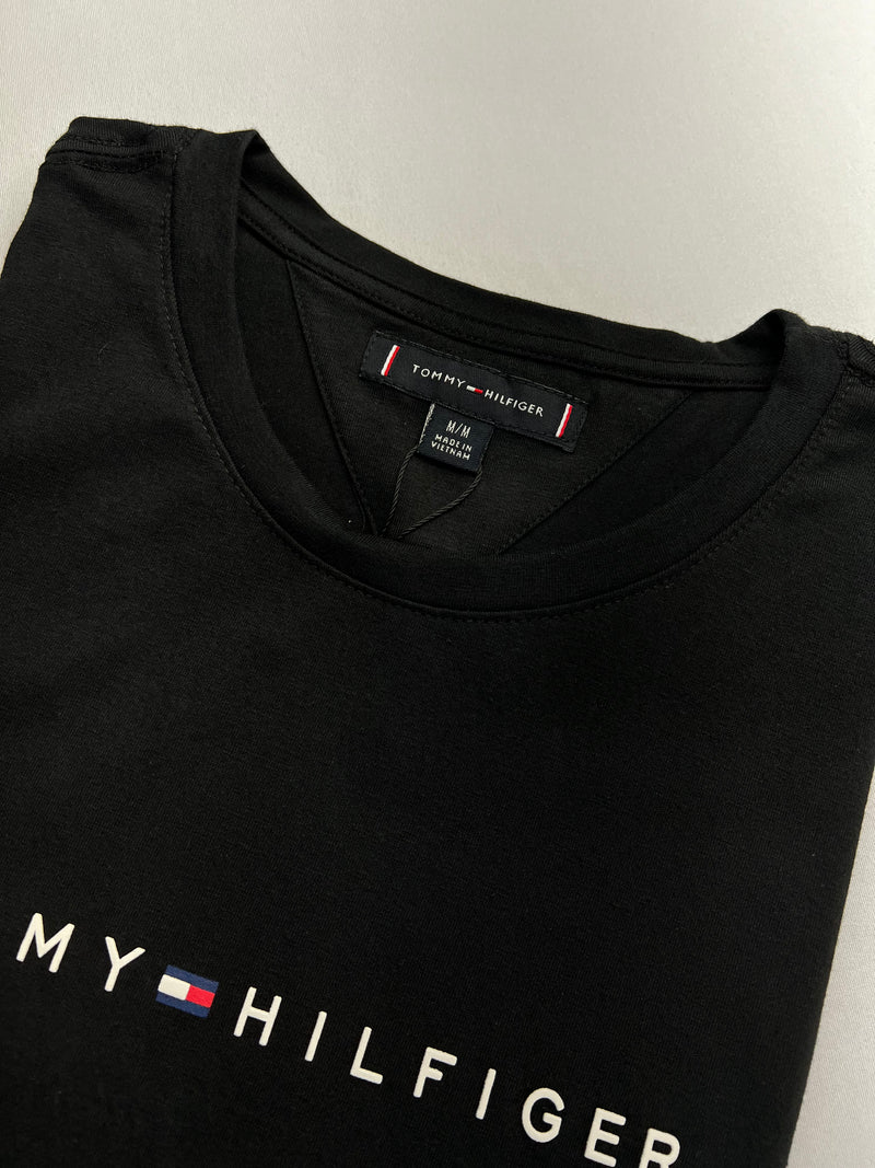 Camiseta Tommy Hilfiger - Preta      - Algodão Egipcio
