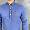 Camisa Social Polo Ralph Lauren - Azul - Linho
