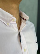 Camisa Social Tommy Hilfiger Oxford - Rosa