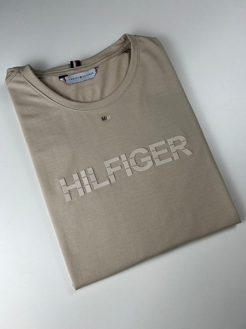 Camiseta Tommy Hilfiger - Bege - Algodão Egípicio