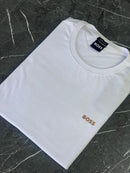 Camiseta Hugo Boss - Branca  - Seda Pima