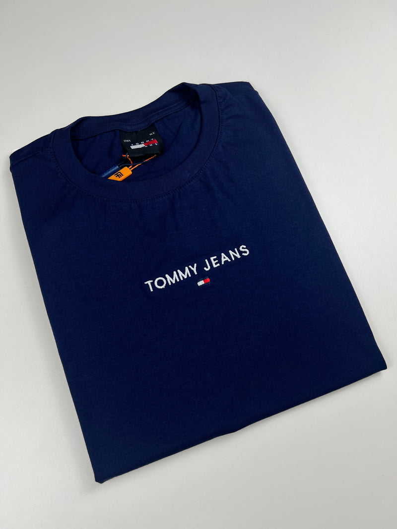 Camiseta Tommy Jeans - Azul Marinho - Seda Pima