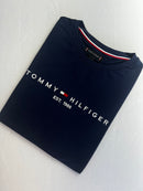 Camiseta Tommy Hilfiger - Azul Marinho - Seda Pima