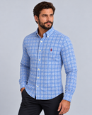 Camisa Social Az/Vrm Polo Ralph Lauren Oxford - Xadrez