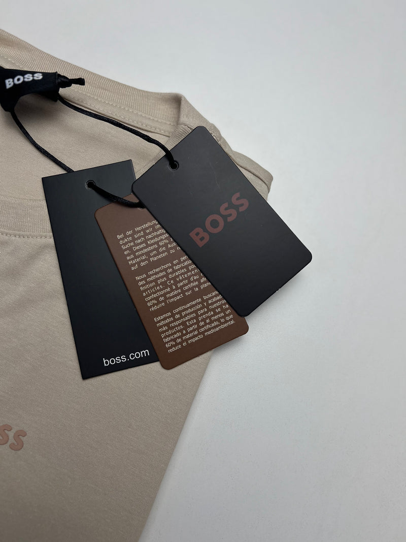 Camiseta Porsche x Boss - Bege - Seda Pima