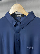 Camisa Gola Polo Hugo Boss - Azul Marinho - Tecnológica