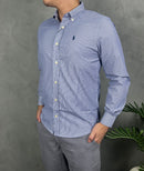 Camisa Social Polo Ralph Lauren Oxford - Xadrez Br/Az