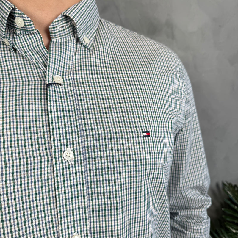 Camisa Social Tommy Hilfiger Oxford - Xadrez BR/VR