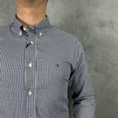 Camisa Social Tommy Hilfiger Azul Marinho/Br Regular - Xadrez