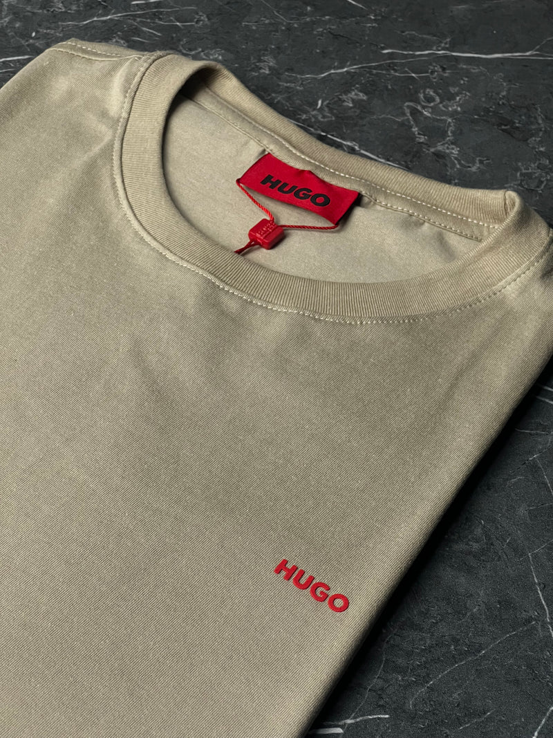 Camiseta Hugo Boss - Caqui - Seda Pima