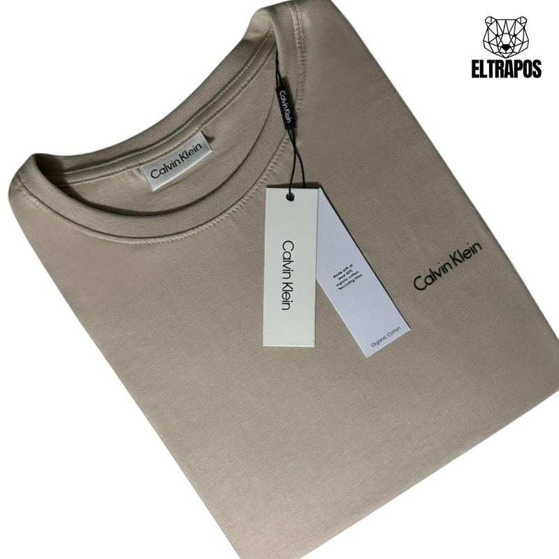 Camiseta Calvin Klein - Bege - Seda Pima