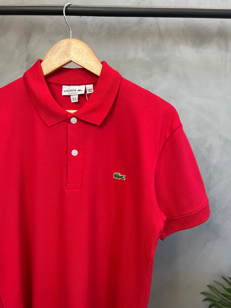 Camisa Gola Polo Lacoste - Vermelha