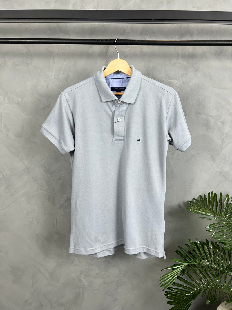 Camisa Gola Polo Tommy Hilfiger - Cinza