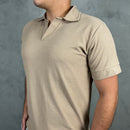 Gola Polo Zara Texturizada - Marrom Claro