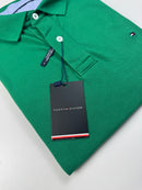 Camisa Gola Polo Plus Size Tommy Hilfiger - Verde Clara