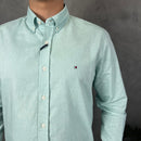 Camisa Social Tommy Hilfiger Oxford - Verde