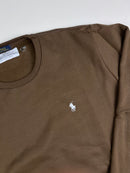 Moletom Polo Ralph S/Capuz - Marrom