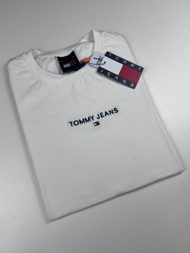 Camiseta Tommy Jeans - Off White - Seda Pima