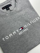 Camiseta Tommy Hilfiger - Cinza - Algodão Egípcio