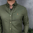 Camisa Social Polo Ralph Lauren Oxford - Verde